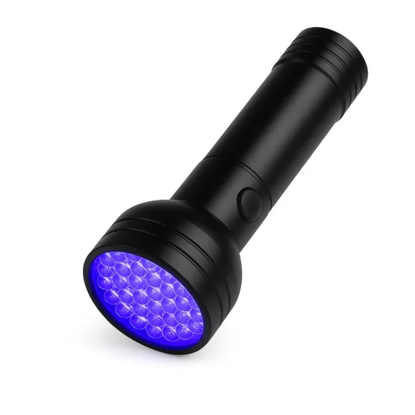 Lanterna ultravioleta Ecoced com 51 LEDs, ideal para deteção de pragas, urina e mofo.